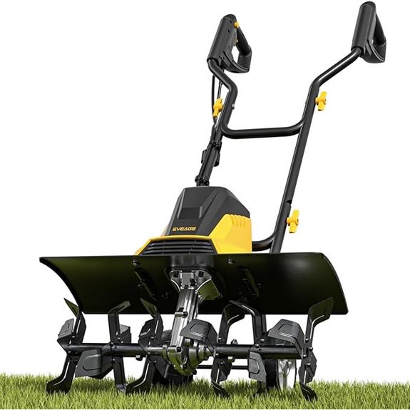 EVEAGE 18-Inch Electric Garden Tiller with Adjustable Depth