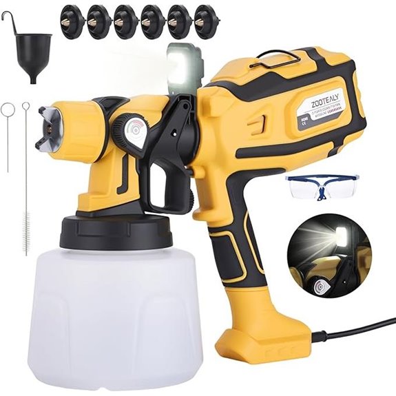 Electric HVLP Paint Sprayer with Nozzles and LED