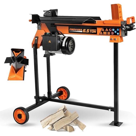 PROYAMA Electric Log Splitter with Stand and Wheels