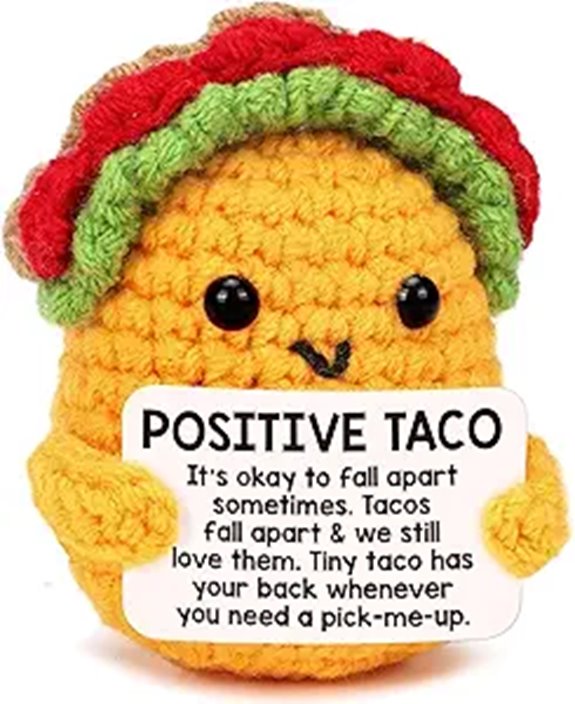 Positive Crochet Taco Gift for Women Men Christmas
