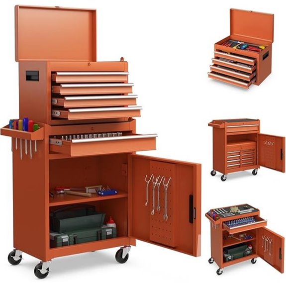 Goplus 5-Drawer Rolling Tool Chest with Top