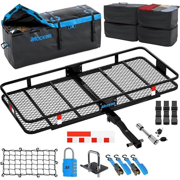Mockins Foldable Hitch Cargo Carrier & Waterproof Bag