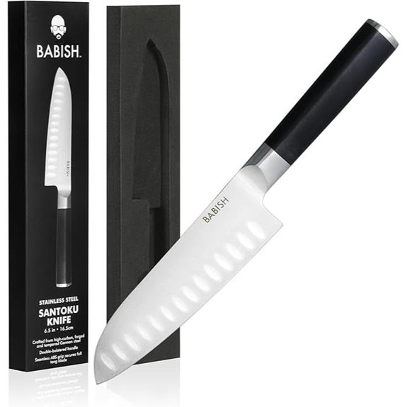 Babish High-Carbon 1.4116 German Steel Cutlery 6.5 Santoku Kitchen Knife