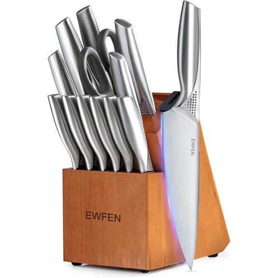 EWFEN 14-Piece German Stainless Steel Knife Set