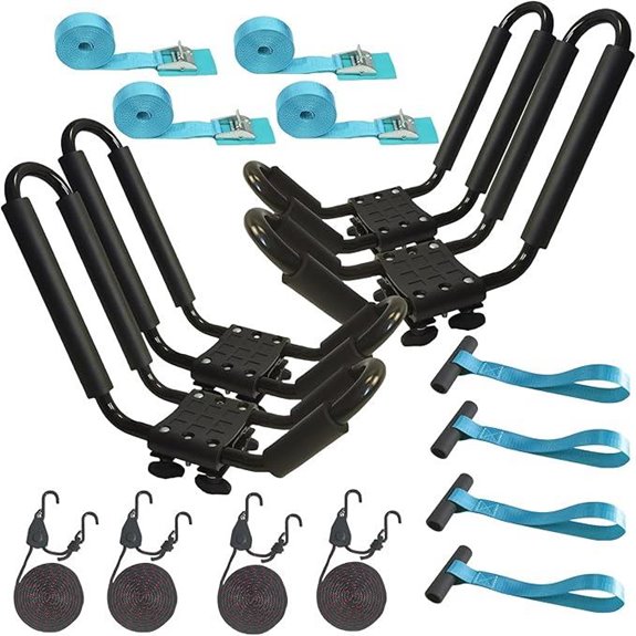 Heavy Duty Kayak Rack with Ratchet Tie-Downs