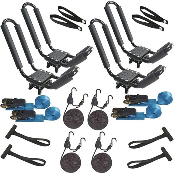 2-Pack Heavy-Duty Kayak Roof Racks with Straps