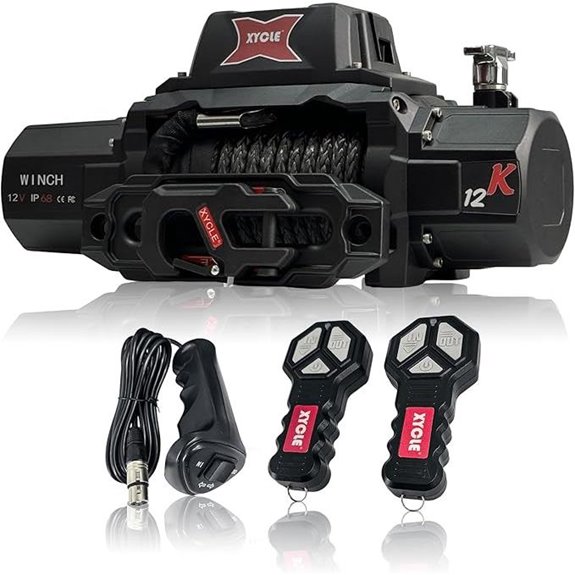 12,000lbs Waterproof Electric Off-Road Winch with Remote