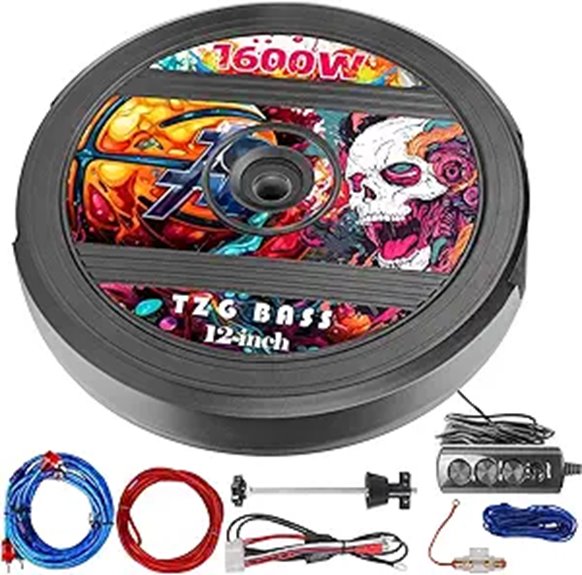 12 Powered Car Subwoofer with Amplifier and Deep Bass
