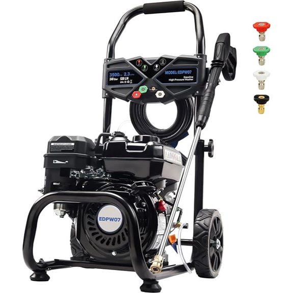 3500 PSI Gas Pressure Washer with Nozzles