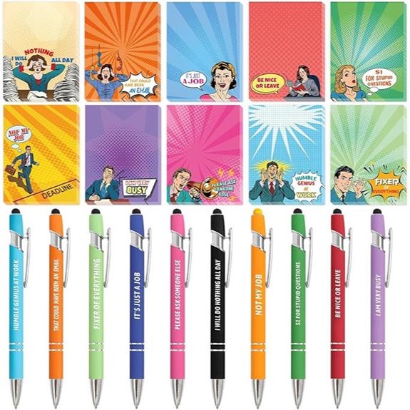 Funny Gifts Set with Notepads Pens Sticky Notes