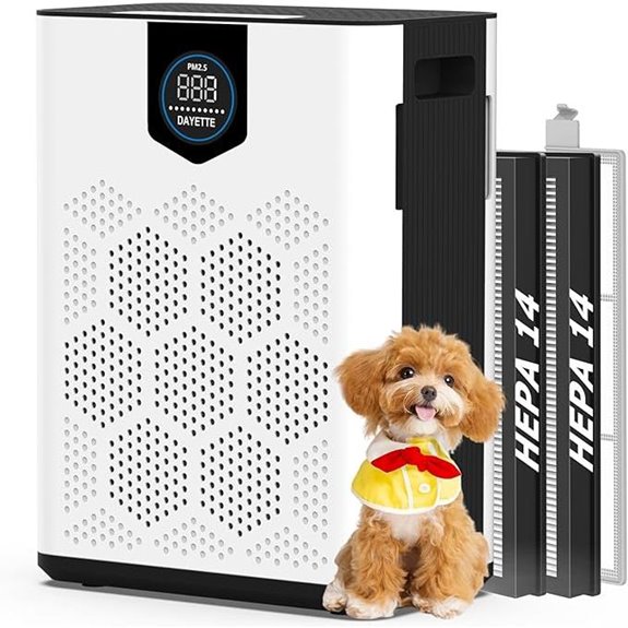 DAYETTE Air Purifier for Large Rooms with HEPA Filters