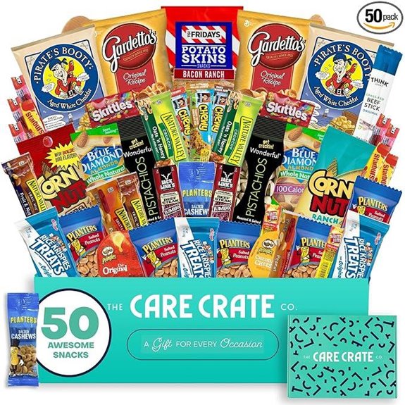 Men's Snack Box Care Package (50 Pieces)