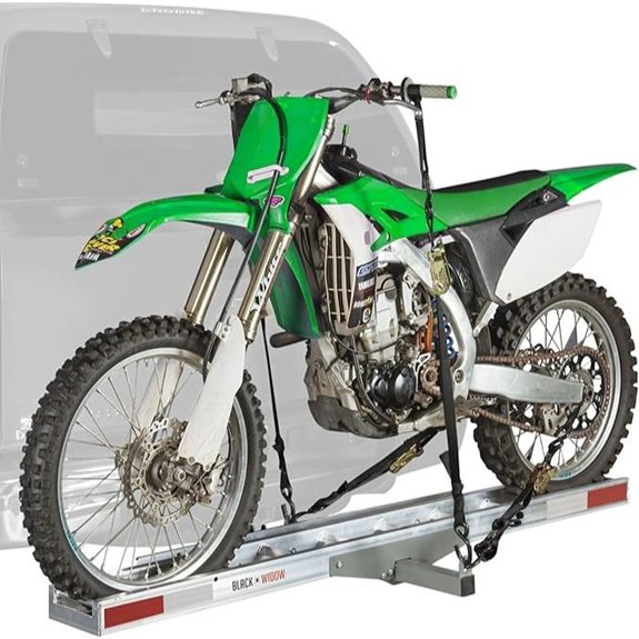 Black Widow Motorcycle Hitch Carrier with Ramp