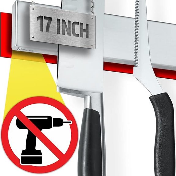 Magnetic Knife Holder Wall Mount - No Drills