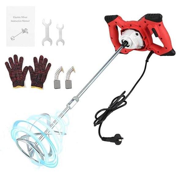 Portable 2300W Handheld Cement Mixer with Adjustable Speed