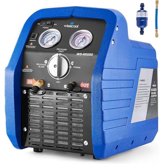 Portable 3/4 HP HVAC Refrigerant Recovery Machine