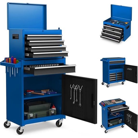 Goplus 5-Drawer Rolling Tool Chest with Top