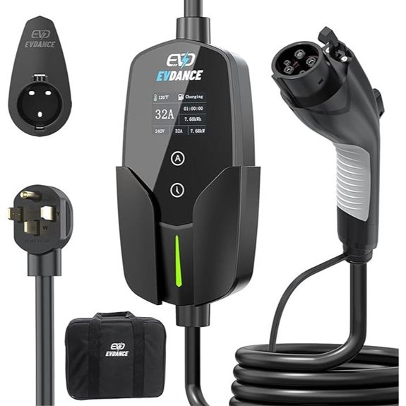 Portable Level 2 EV Charger with 25ft Cable