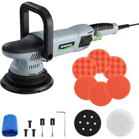 WORKPRO 6-inch 1080W Dual Action Buffer Polisher Kit