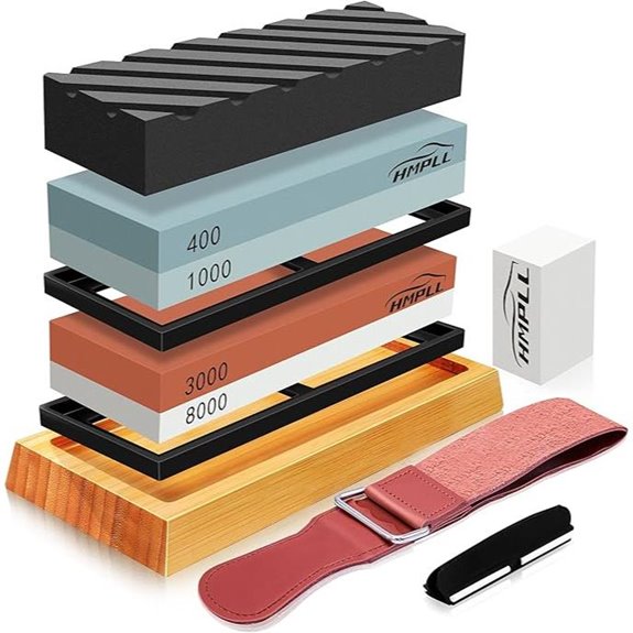 Professional 4-Side Whetstone Knife Sharpening Set