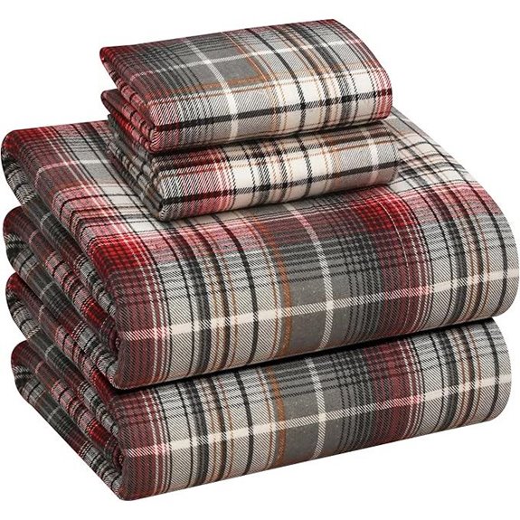 RUVANTI Queen Flannel Bed Sheets Set (4 Pieces)