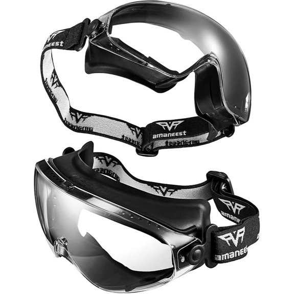 ANSI Z87+ Safety Goggles with Anti-fog Coating (2 Pairs)