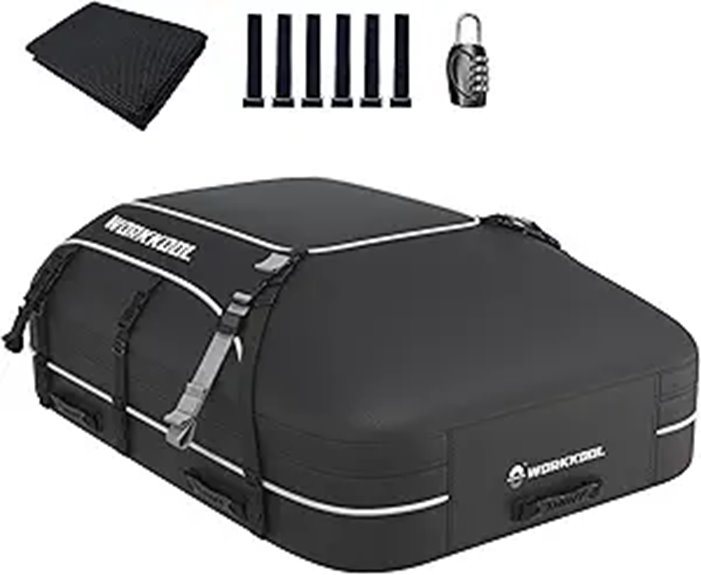 Rooftop Cargo Carrier with Hooks and Lock