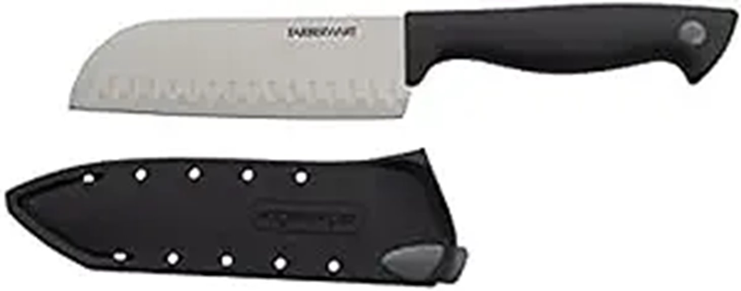Farberware Edgekeeper Santoku Knife with Self-Sharpening Cover