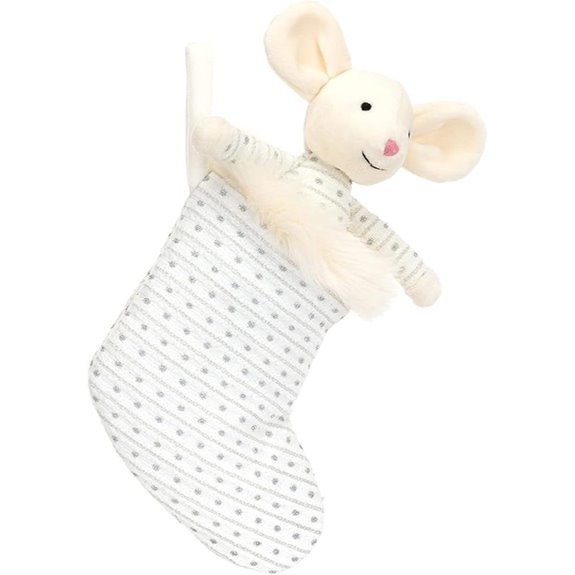 Jellycat Shimmer Mouse Christmas Stocking Plush Toy
