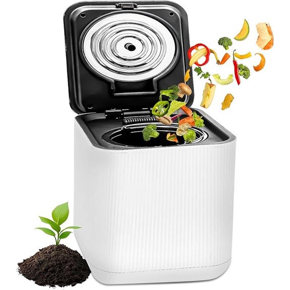 NutriChef 3 Quart Electric Compost Bin for Kitchen