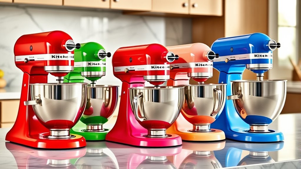 top kitchenaid mixer colors