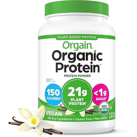 Orgain Vegan Protein Powder Vanilla Bean 2.03 lb