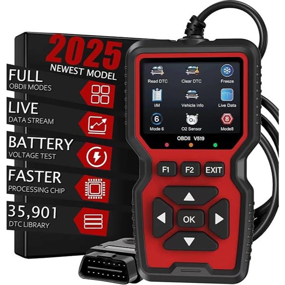 OBD2 Diagnostic Scanner with Code Reading and Reset