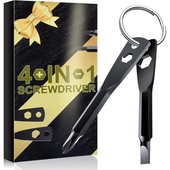 Multi-functional 4-in-1 Keychain Screwdriver Set