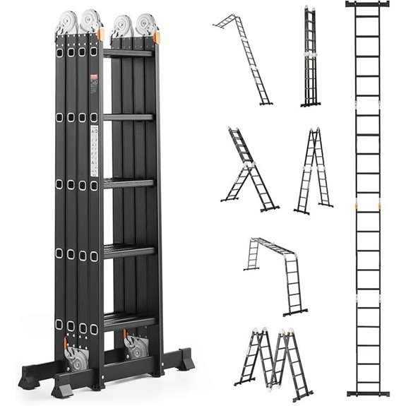 VEVOR 7-in-1 Telescoping Multi-Purpose Ladder