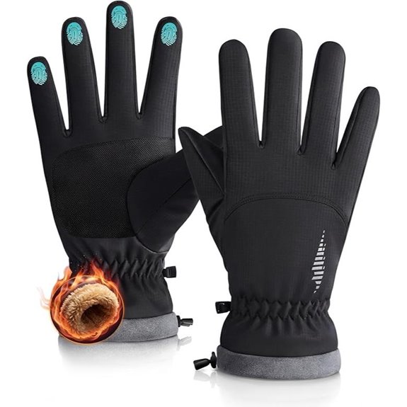 Winter Waterproof Ski Gloves with Touchscreen Fingers