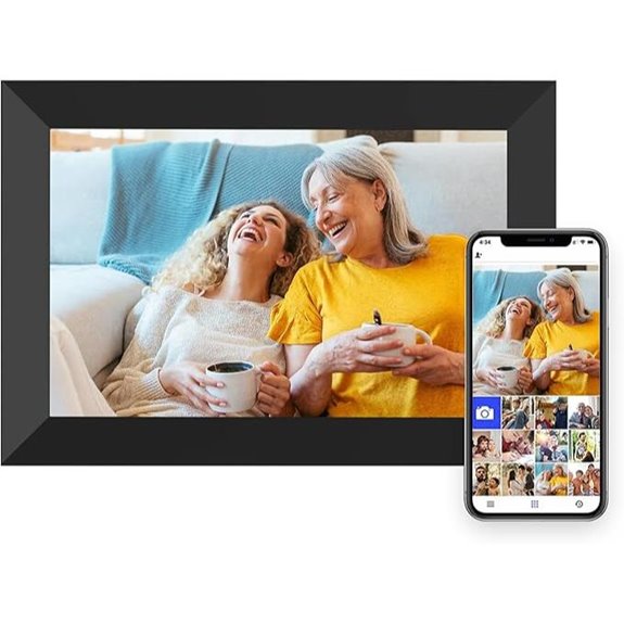 WiFi Digital Photo Frame 10.1 Touchscreen with App Sharing