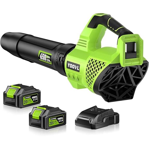Cordless Leaf Blower with Batteries and Charger
