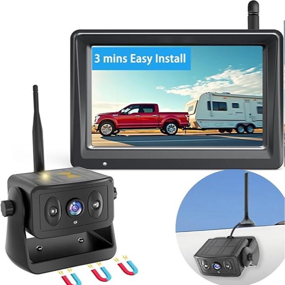 Wireless Backup Camera System with 5 HD Monitor
