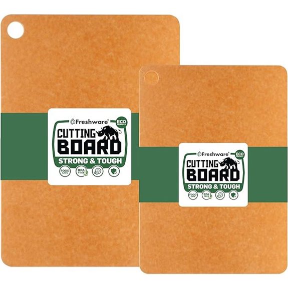 Freshware Wood Cutting Boards Set of 2