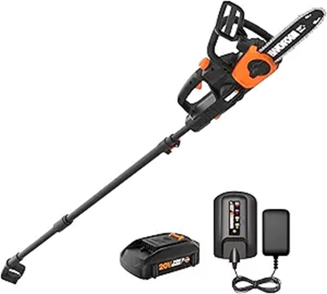 Worx WG323 20V Cordless Pole/Chain Saw Kit