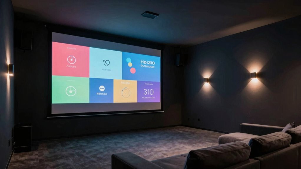 optimize projector ambient lighting