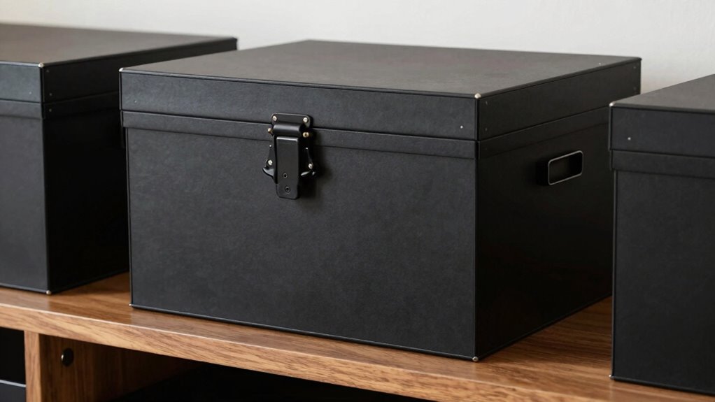 organize with storage boxes