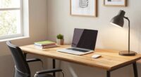 organized home workspace setup