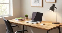 organized home workspace setup