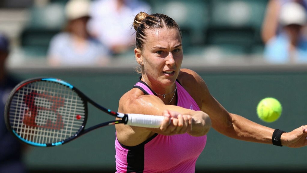powerful resilient tennis player