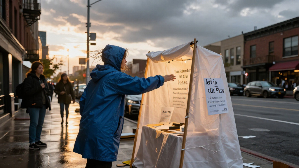 Art In Odd Places Participants Seek Utopia Under Dark Clouds