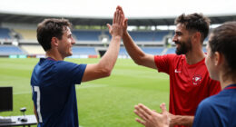 Football Teammates After Scoring A Goal