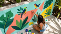 Amok Island’s Geometric Murals Teem With Vibrant Local Flora And Fauna
