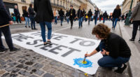 Artists Take To The Streets Amid Massive Protests In France